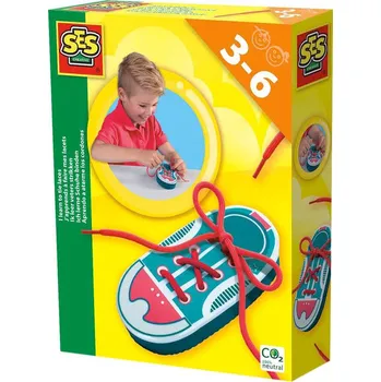 Dětské zboží SES CREATIVE Nauč se zavázat si tkaničku v krabici | 890021