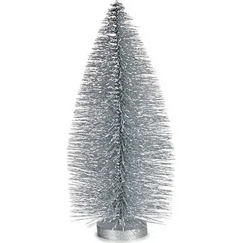 Vánoční dekorace Krist+ Vánoční stromek 13 x 32 x 13 cm Stříbřitý