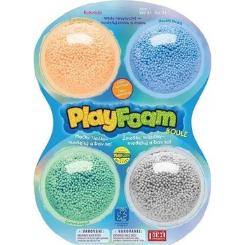Modelovací hmota PlayFoam pěnová kuličková modelína boule set 4 barvy klučičí | 224228