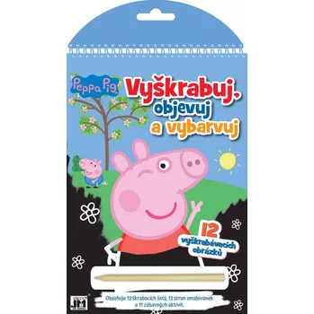 omalovánky JIRI MODELS Vyškrabuj, objevuj, vybarvuj prasátko Peppa Pig kreativní sešit | 65554