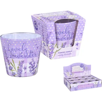 Nohel Garden Svíčka ve skle LOVELY LAVENDER vonná 115g