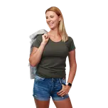 CityZen Breda Dark khaki Dámské triko s krátkým rukávem Velikost: XL