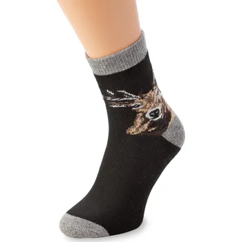 Dámské ponožky Wooline Heboulinké vlněné ponožky s motivem Jelena Velikost ponožek: EUR 39-42 Dostupné do vyprodání zásob!