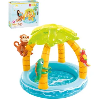 INTEX Bazének baby Tropický ostrov 119x109x66cm se stříškou 58417 | 24