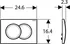 Ovládací tlačítko pro splachování Geberit Delta01 115.107.46.1