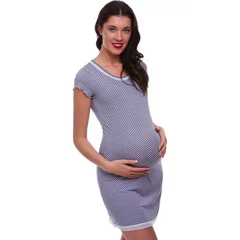 Dámské noční prádlo Těhotenská košilka noční 1D0644 šedá xl