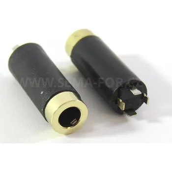 Redukce konektor 3,5 stereo jack zásuvka black - 23