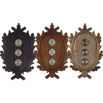 Barometr Dřevo Novák Barometr řezbovaný č.224 Barva: Hnědá