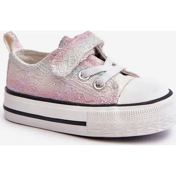 Dívčí tenisky Dětské Tenisky Na Suchý Zip S Flitry Multicolor Caloma Boto šedá 2958754