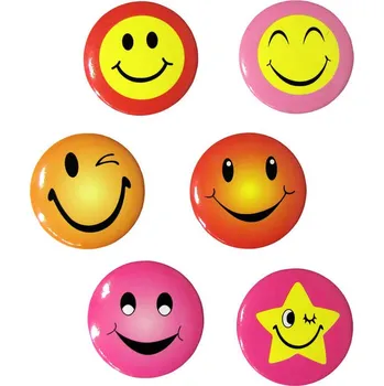 Odznak smajlík malý kulatý 3cm barevný různé druhy | 600994