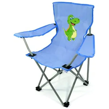 kempingová židle BasicNature Dětské Kempingové křeslo modrý dinosaurus