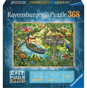 RAVENSBURGER Kids Hra puzzle únikové Džungle 368 dílků 70x50cm skládačka 2v1 | 906524