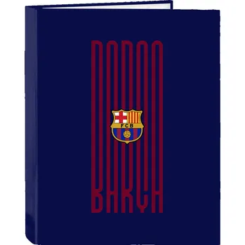 Set školních potřeb F.C. Barcelona Kroužkový pořadač FC Barcelona 24/25 Hnědočervená Námořnická modrá A4 (26,5 x 33 x 4 cm)
