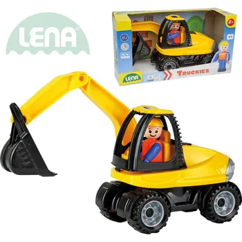 autíčko LENA Truckies bagr 25cm set baby autíčko + panáček 01621 plast | 31