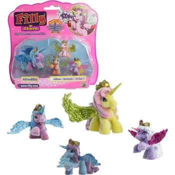 Hračka EP Line Filly Stars Glitter rodinka set 4 koníci + 4 karty a letáček v sáčku | AS176