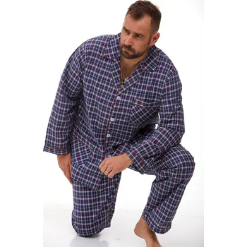 Pánské pyžamo Pánské pyžamo klasické 1P0985 modrá l