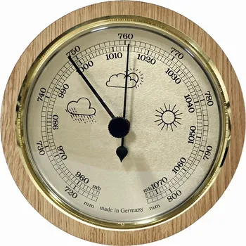 Barometr KUBRi 0240BASIC - barometr osazený v dubovém dřevě