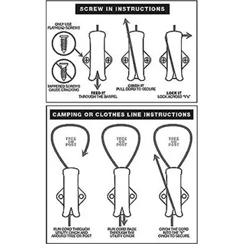 Držák lana Speed Cinch Utility černý 2 ks