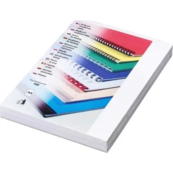 Vazač Vázací kryt Eurosupplies kartonový Delta A4 230g/m2 100ks, imitace kůže, bílý
