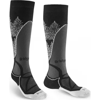 Pánské termoprádlo Bridgedale Ski Midweight Women's W Velikost: M, Barva: black/white/010