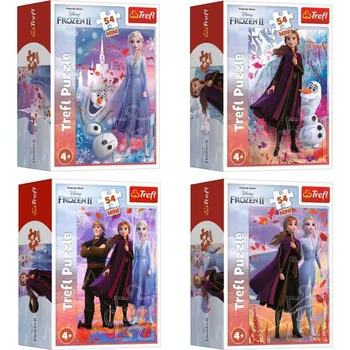 Hračka TREFL PUZZLE Frozen 2 (Ledové Království) mini 20x13cm 54 dílků 4 druhy | AS221