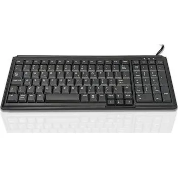 Klávesnice Klávesnice, Kabelová, Černá, PS/2, USB Kompaktní QWERTY (USA) Ceratech