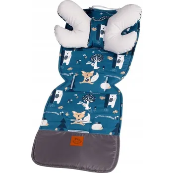 Infantilo Sada Vložka do kočárku VELVET + Motýlek Sada Navy Forest/Světlá