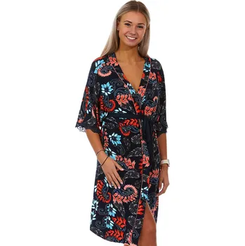 Dámský župan Modrý i meruňkový jemný dámský župan - Mandaly 1D1209 modrá s