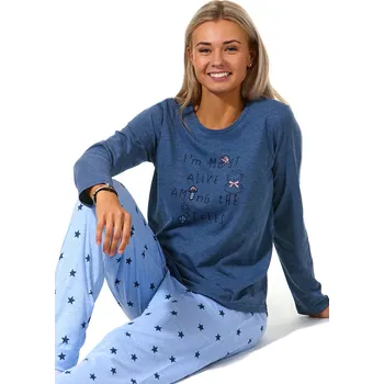 Dámské pyžamo Modré hvězdičkové dámské pyžamo, Nejživější jsem mezi stromy 1B1820 modrá xl