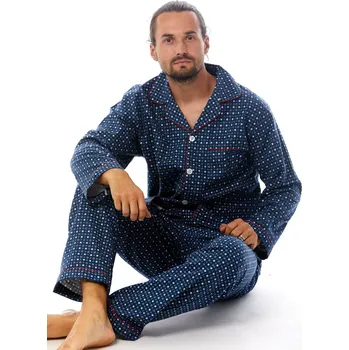 Pánské pyžamo Pyžamo pro muže, flanel 1P0440 modrá xl