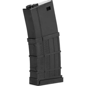 Airsoft A.C.M. Polymerový zásobník PolyMag pro M4 na 130 ran, tlačný - černý
