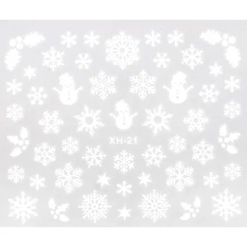 BIO NAILS Nálepka Vánoce XH-21 bílá