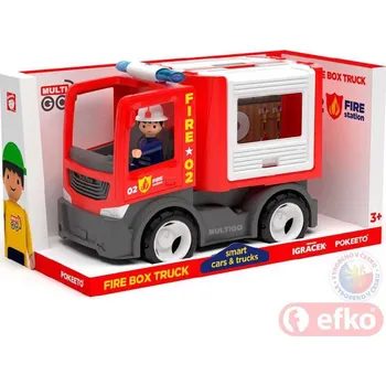 autíčko EFKO IGRÁČEK MultiGO FIRE auto hasiči multikorbička s řidičem | AS130
