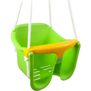 Dětská houpačka Baby houpačka plastová se zábranou Zelená skořepina závěsná pro nejmenší | 406886