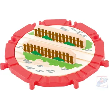 Dřevěná hračka WOODY DŘEVO Velká točna příslušenství k vláčkodráze *DŘEVĚNÉ HRAČKY* | 528203