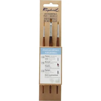 Umělecký štětec Raphael sada 3 akvarelových štětců - Precision (8514.4, 8564.6,8524.4)