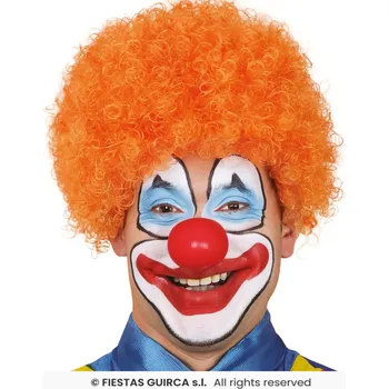 Karnevalová paruka GuircaAfro paruka kudrnatá oranžová