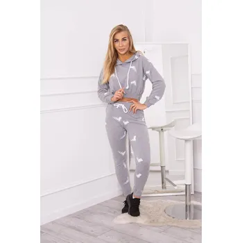 Sada s potiskem pistole šedá UNI