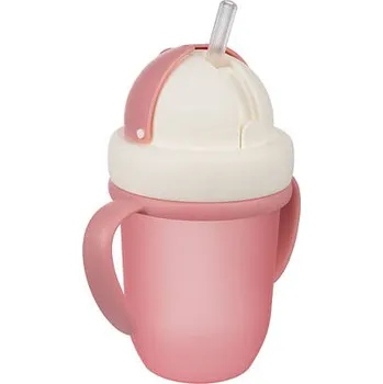 Dětské zboží Canpol babies hrníček se silikonovou slámkou 210ml MATT růžový