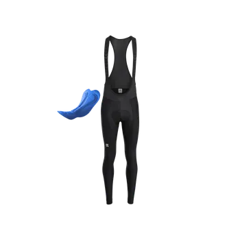 Cyklistické kalhoty KALAS MOTION Z4 | Zateplené Cyklo kalhoty se šlemi + Zoom X sedlo | Pure Black | Velikost: 8