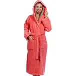 Meruňkový luxusní dlouhý župan pro ženu z extra froté NORSKÉ PRUHY 1ZF3031 oranžová l-xl