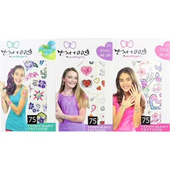 Odstranitelné tetování Tetování holčičí 75 tetovaček pro děti 3 druhy | 890021