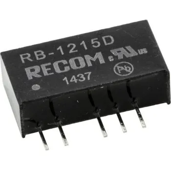 Měnič napětí DC-DC převodník 1W, výstup: ±15V dc ±33mA 500V ac, Vin 10,8 → 13,2 V DC Ano