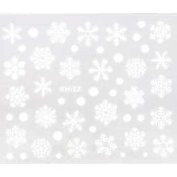 BIO NAILS Nálepka Vánoce XH-22 bílá