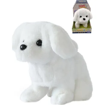 plyšák MAC TOYS Pejsek bílý interaktivní zvířátko chodící na baterie Zvuk PLYŠ | 852061