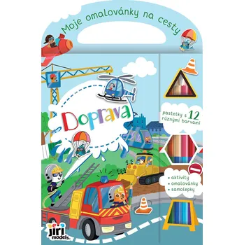 omalovánky JIRI MODELS Moje omalovánky na cesty Doprava s pastelkami a samolepkami | 38