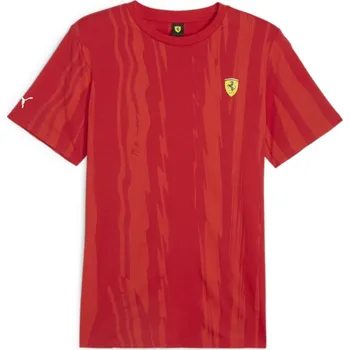 Ferrari Race AOP pánské tričko červené Velikost: XL