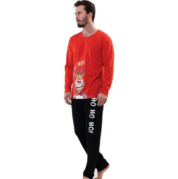 Pánské pyžamo Pyžamo pro muže, Ho Ho Ho veselý Sob 1P1371 červená m