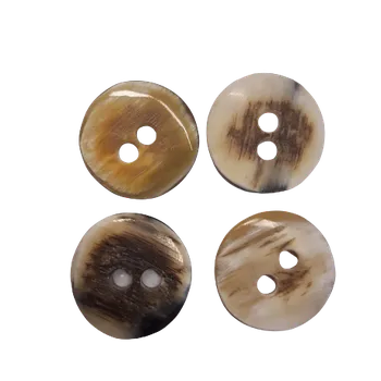 Knoflík Myslivecký knoflík z rohoviny - kulatý Velikost: Malý