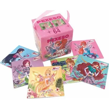 Karetní hra AKIM Hra Pexeso v krabičce se stuhou Winx Club set 64 karet | AS189